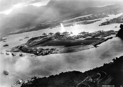 The bombing of  Pearl Harbour