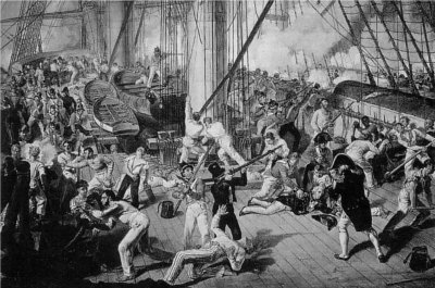 The Battle of Trafalgar (Lord Nelson has just been shot)